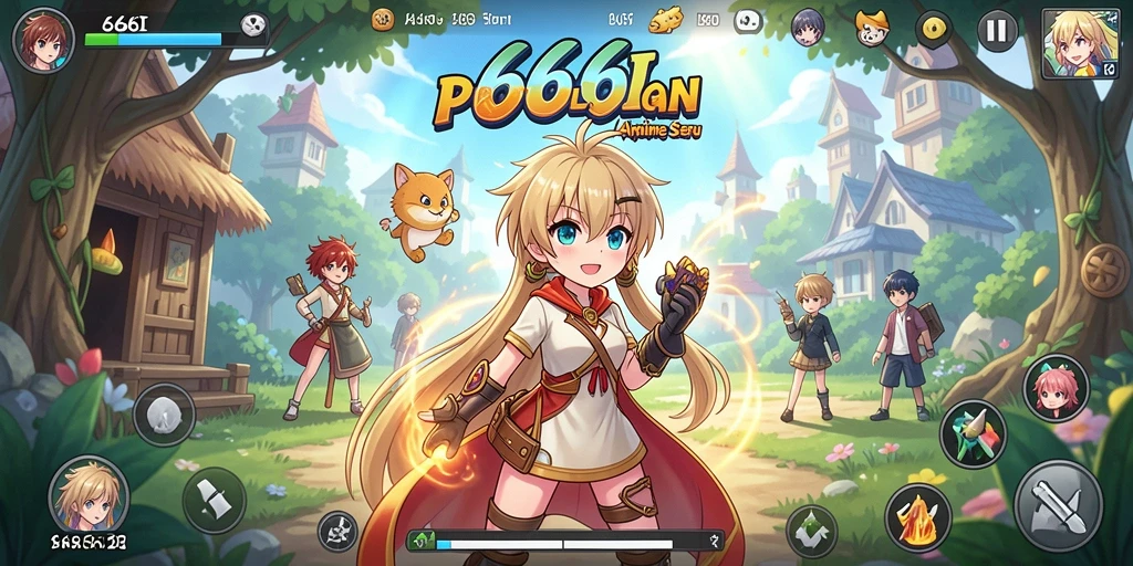 Tampilan gameplay yang menakjubkan dan karakter anime yang beragam.