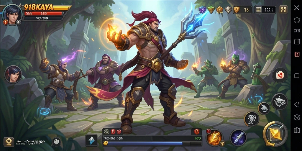Tampilan gameplay seru dalam permainan ARPG 918KAYA.