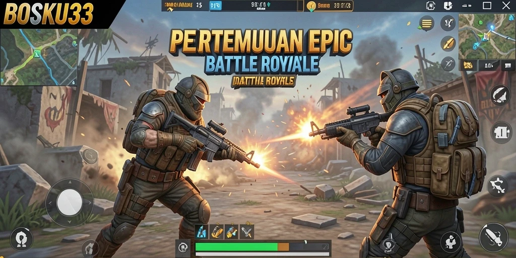 Tampilan gameplay bosku33 yang menegangkan dan mendebarkan.