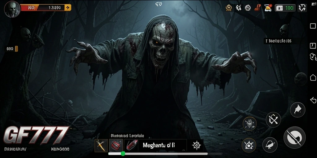 Screenshot menampilkan suasana menegangkan dari gameplay GF777.