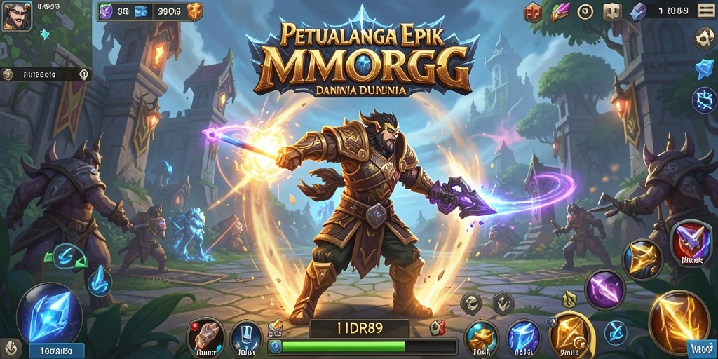 Tangkapan layar menampilkan petualangan seru dalam IDR89 di dunia MMORPG.