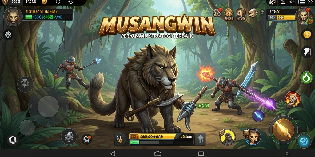 Screenshot gameplay <strong>MUSANGWIN</strong> menampilkan momen strategi yang intens.