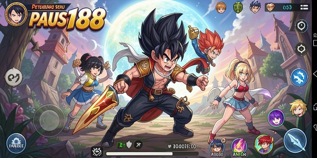 Screenshot gameplay PAUS188 dengan karakter Anime yang menonjol.