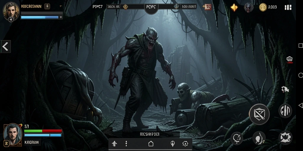 Screenshot gameplay PCPC7 yang menampilkan suasana Horror yang mencekam.