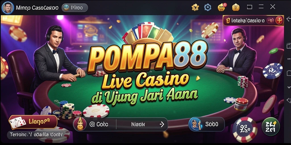 Tampilan menarik dari permainan Live Casino POMPA88 yang seru.