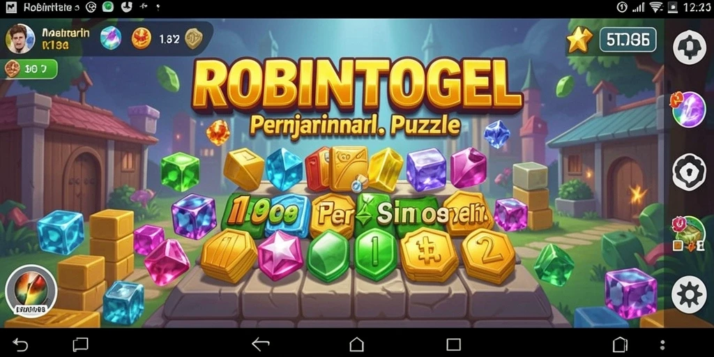 Tampilan seru gameplay ROBINTOGEL yang menantang dan penuh warna.