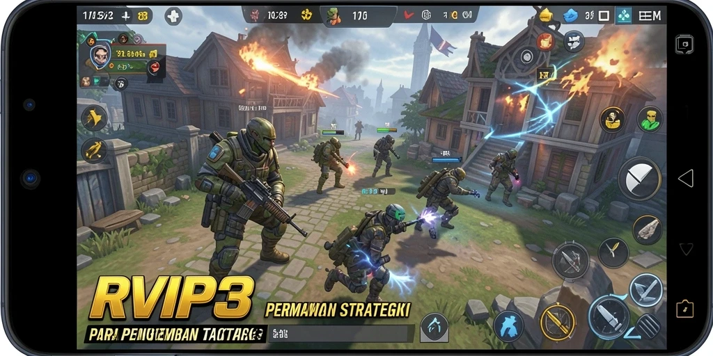 Tampilan seru gameplay gameplay RVIP3 yang penuh taktik.