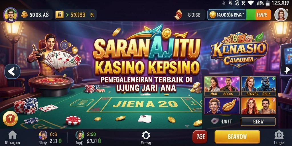 Tampilan gameplay menakjubkan SARANAJITU dengan aksi kasino nyata.