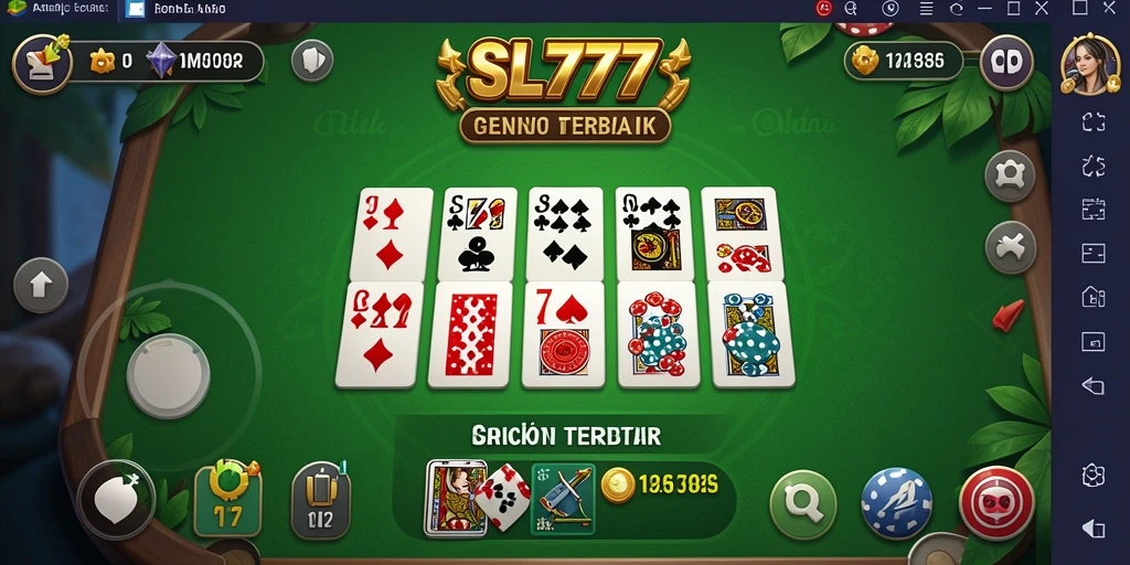 Screenshot gameplay SL777 yang menyajikan suasana seru bermain Domino.