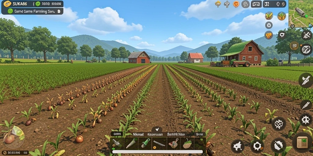 Tampilan gameplay pertanian yang menarik dan interaktif di SUKA86.